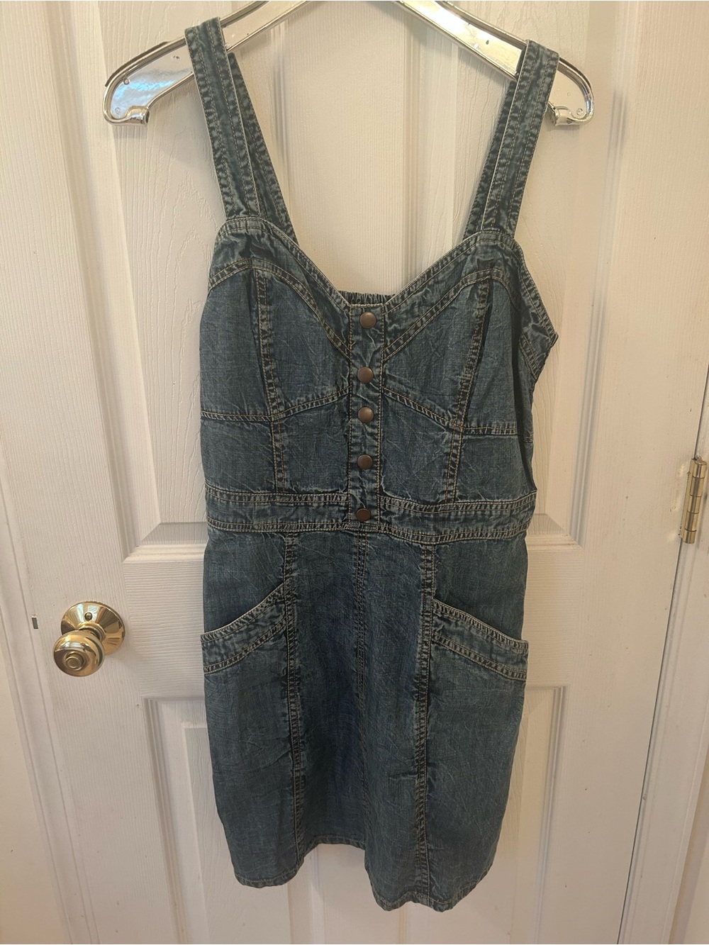 Japna Blue Denim Button-Front Dress